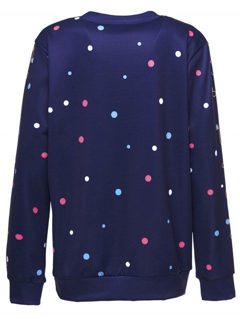 Unisex Funny 3D Print Christmas Sweatshirts - BLUE L