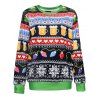 Merry Christmas Sweatshirt  Unisex Funny Round Neck Long Sleeve Sweater - Noir XL