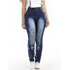 Women High Waist Jeans Stretchy Skinny Slim Pencil Pants - Bleu XL