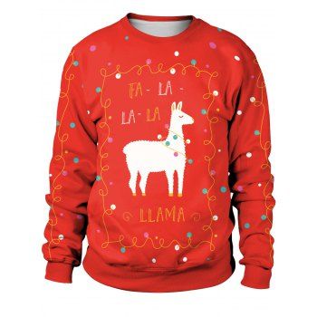 

New Style Unisex Funny 3D Print Christmas Sweatshirts, Red