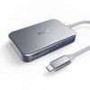 iHaper C003 7-en-1 USB-C Hub avec Charge de Type-C / Sortie de Vidéo HD / USB-A 3.0 / Micro SD Ports de Carte - Gris 