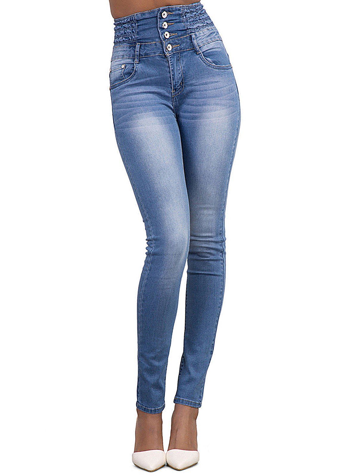 [41 OFF] 2021 Women High Waisted Stretch Skinny Denim Jeans In LIGHT