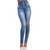 Women  High Waisted Stretch Skinny Denim Jeans - Bleu clair XL