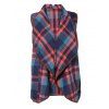 Plaid Lapel Sleeveless Cape Woolen Vests Coat - 004 M