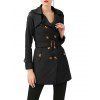 Women Medium Long Trench Coat - Noir M