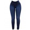 Women Fashion Slim Fit Stretchy Skinny Jeans - Bleu profond L