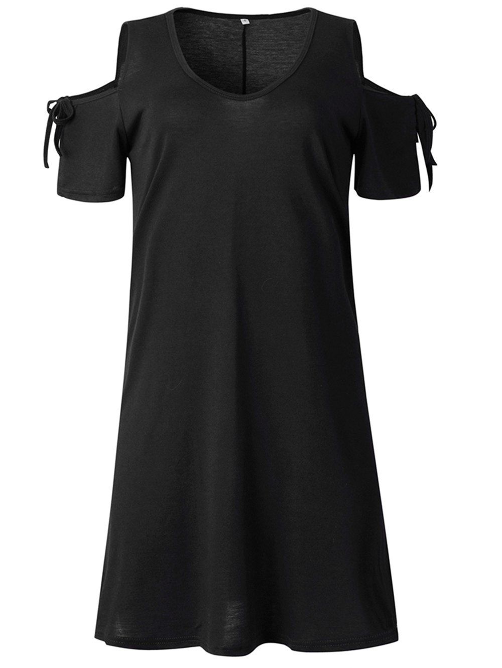 black t shirt swing dress