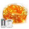 5M/10M 100 Led Fairy Lights 8 Flashing Modes Battery Operated With Remote Control Timer Waterproof Copper Wire Twinkle String Lights For Bedroom Indoor Christmas Decoration - Blanc Chaud 10M 100LED