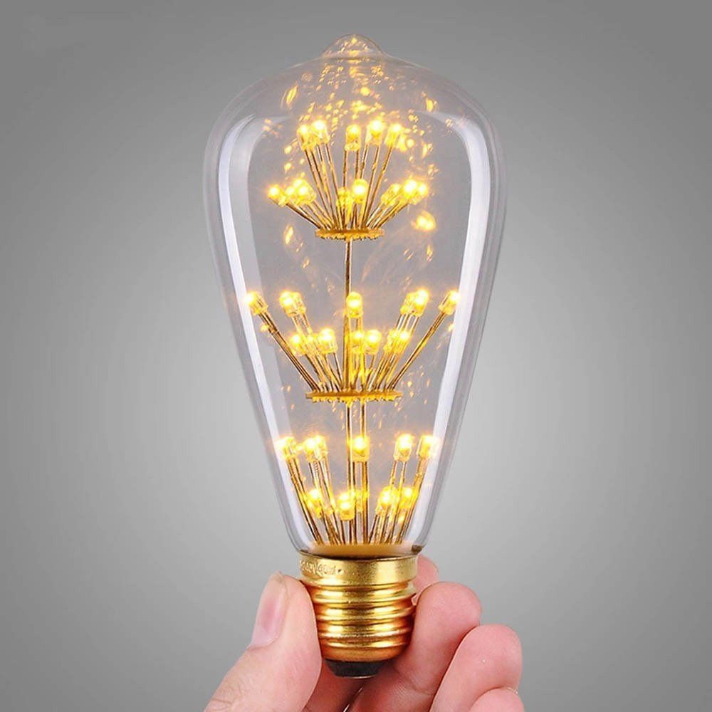 

SUPli 1Pack Vintage Edison Bulbs 220V - 240V 3W Light Bulb Yellow Warm, Warm white light