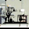 Mcyh Wl96 Ghost Tree Living Room Sticker de décoration de décoration - Noir 58*85CM