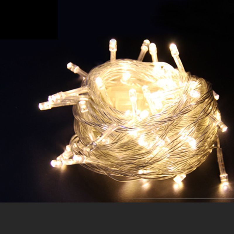 

Dengzhan Ac220v 10M 100LED Waterproof String Light with 8 Flashing Modes for Christmas Holiday Fairy Wedding Party Indoor Outdoor Decoration Lighting Eu, Warm white light