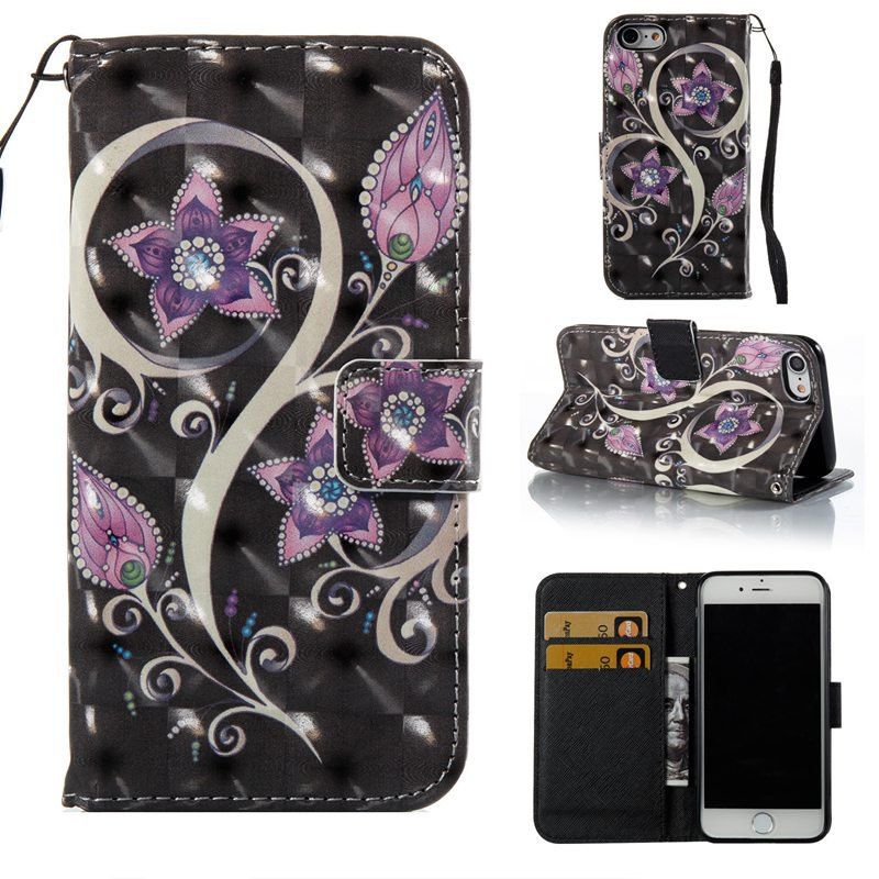

Peacock Flower 3D Painted Pu Phone Case for Iphone 7, Colormix
