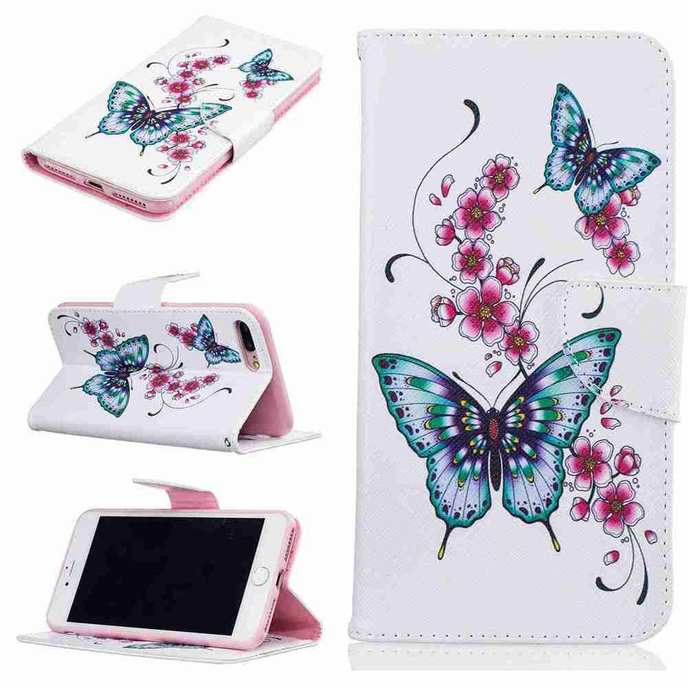 

Peach Butterfly- Painted Pu Phone Case for Iphone 7 Plus, Colormix