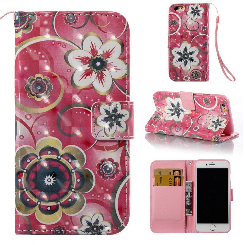 

Tulip Flower 3D Painted Pu Phone Case for Iphone 6S 6, Colormix