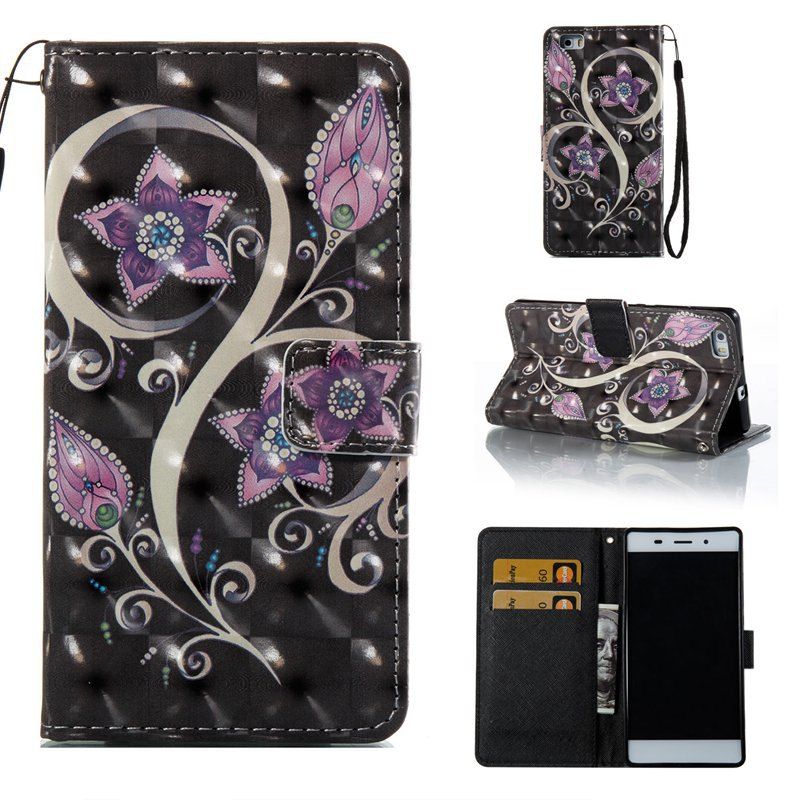 

Peacock Flower 3D Painted Pu Phone Case for Huawei P8 Lite, Colormix