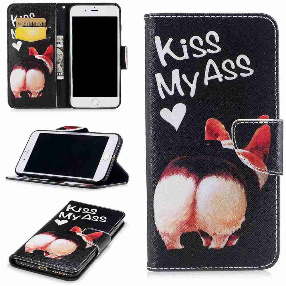 

Butt Painted Pu Phone Case for iPhone 6S Plus 6 Plus, Colormix