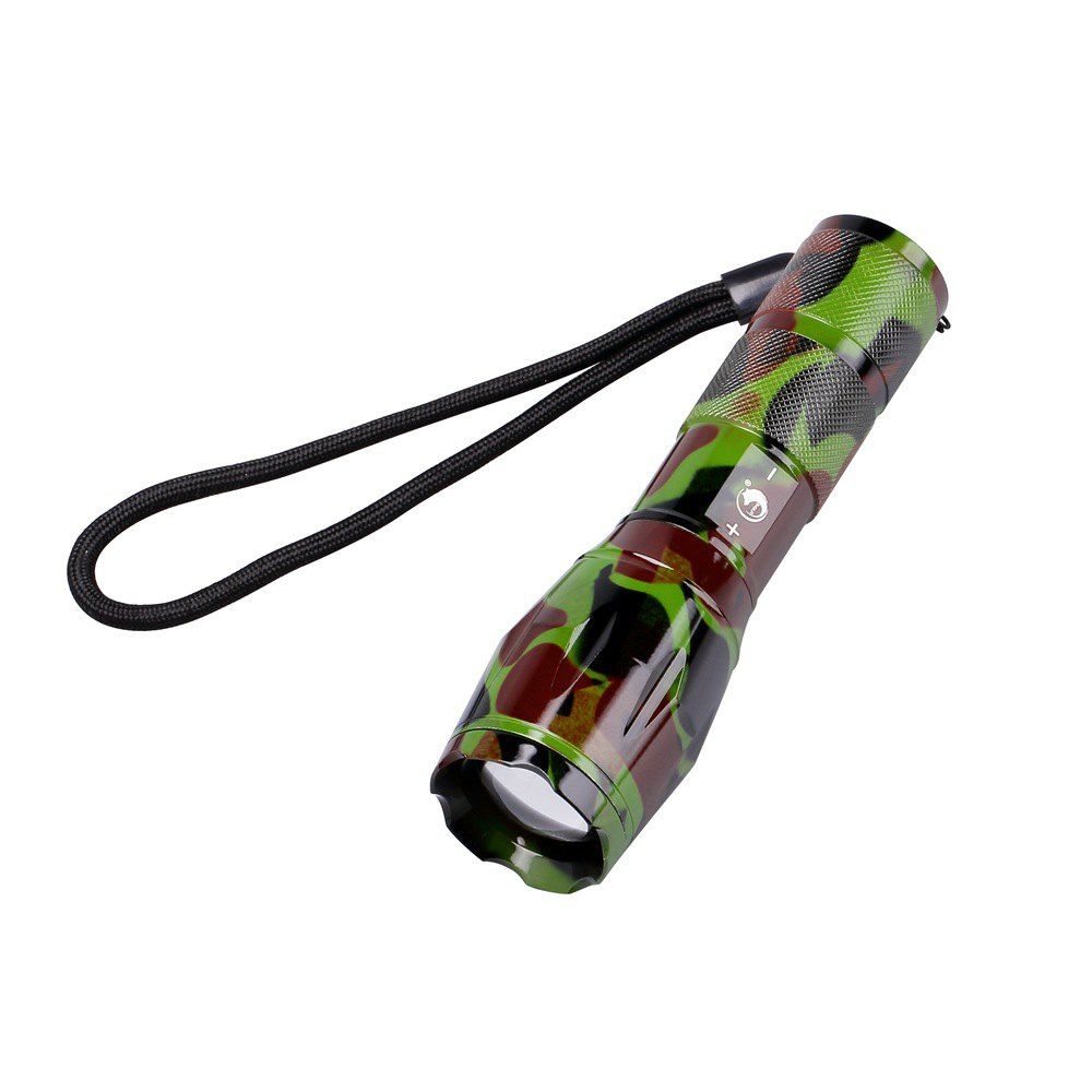 

UKing Xml T6 1000LM 5 Mode Zoomable Camouflage Flashlight Torch, Green + brown