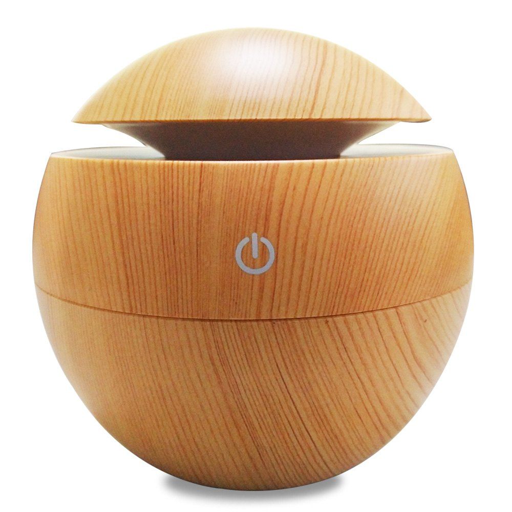

Aroma Essential Oil Diffuser 130ML Aromatherapy Cool Mist Humidifier, Wood grain