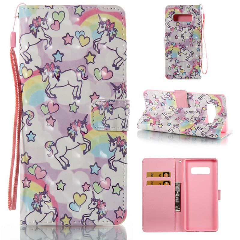 

Pony 3D Painted Pu Phone Case for Samsung Galaxy Note 8, Colormix
