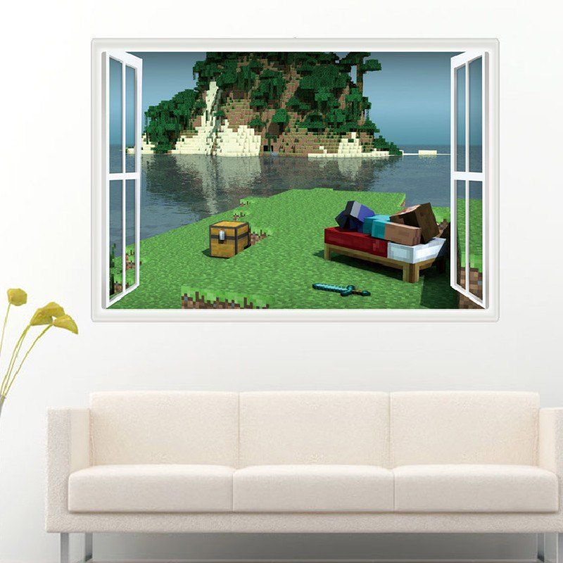 

Seaside Battlefield Wall Sticker in Game Decor for Home Decoration, Mixed color
