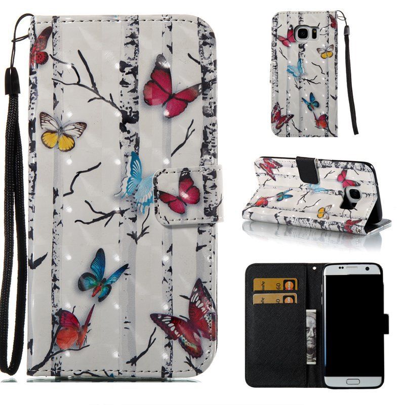 

Butterflies 3D Painted Pu Phone Case for Samsung Galaxy S7 Edge, Colormix