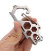 Roulement Professionnel Hung A Système de Poulie Multi-Function Mountaineering Buckle Edc Manufacturing Outdoor Tool - Argent 