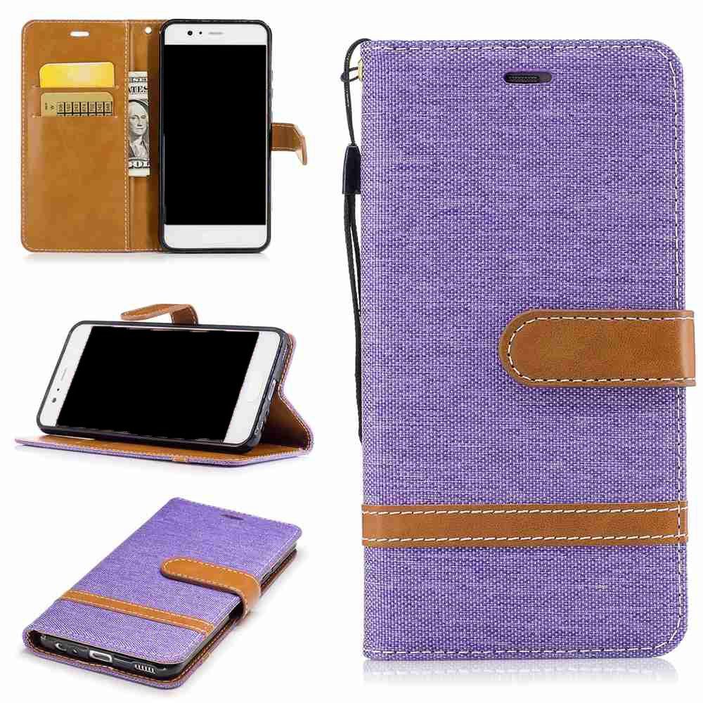 

Fight Color Denim Pu Phone Case for Huawei P8 Lite 2017, Dahlia