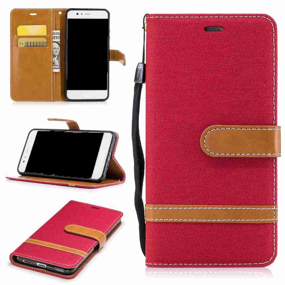 

Fight Color Denim Pu Phone Case for Huawei P8 Lite 2017, American beauty