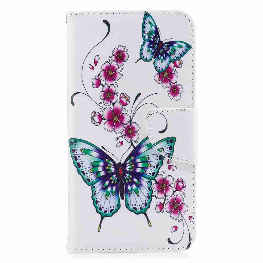 

Peach Butterfly Painted Pu Phone Case for Huawei P8 Lite 2017, Colormix