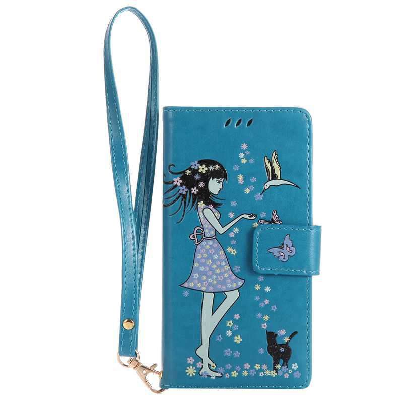 

Women Cat Luminous Painted Pu Phone Case for Samsung Galaxy A5 2017, Cornflower