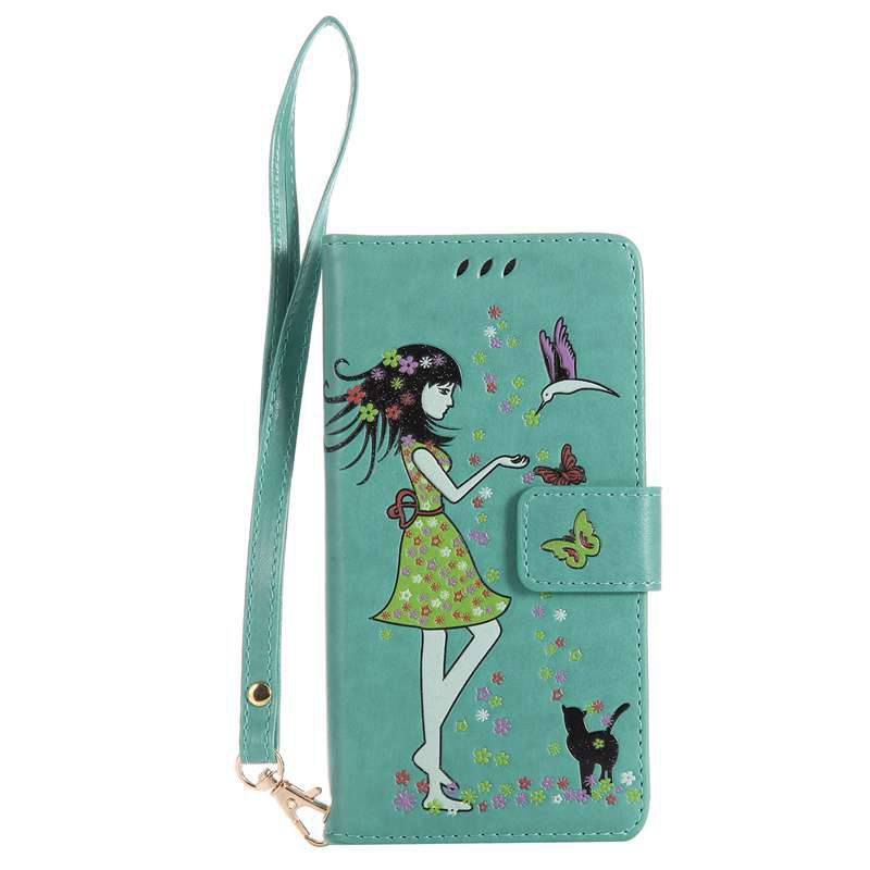 

Women Cat Luminous Painted Pu Phone Case for Samsung Galaxy A5 2017, Fern
