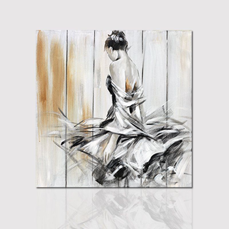 

Hx-Art Frameless Picture Frame Canvas Dancing Girl Dances-A Decorative Paintings, Colormix