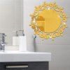 Sticker mural miroir Mirro pour salon Salle de bain - d'or 
