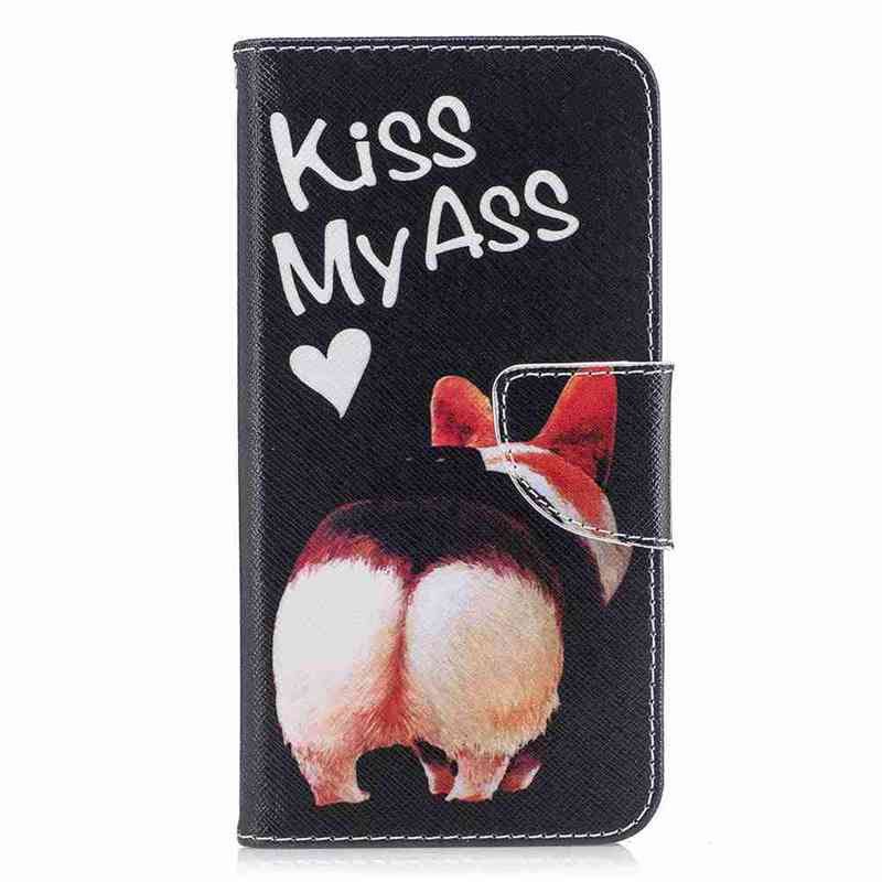 

Butt Painted Pu Phone Case for Huawei P10 Lite, Colormix