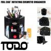 TODO Boîte Organisateur Cosmétique à 360 ​​Degrés de Rotation Box de Rangement de Maquillage Bijoux Support - Noir 