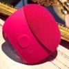 Silicone Gel Visage Vibrant Massager Imperméable À L'eau De Charge Beauté Visage Soins Nettoyant Machine De Nettoyage Du Visage Massagetools - Rouge Rose 
