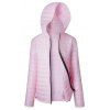 Manteau en duvet à manches longues de couleur unie - Rose S
