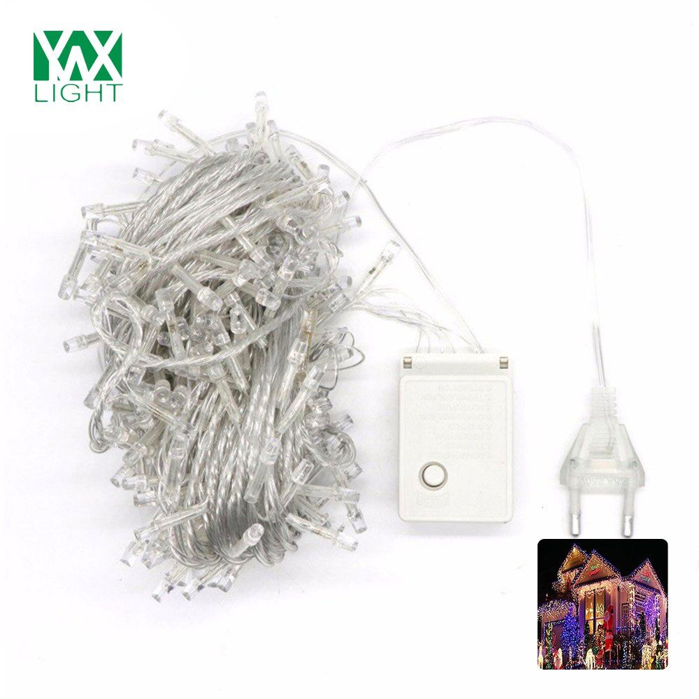 

YWXLight 10M Christmas Outdoor Decoration Droop Curtain Icicle String LED Lights AC 200 - 240V, Rgb