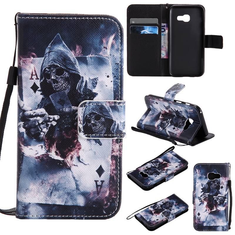 

New Painted Pu Phone Case for Samsung Galaxy A3 2017, Blue