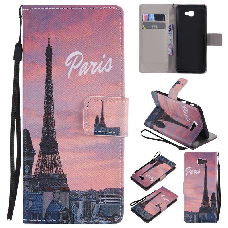 

New Painted Pu Phone Case for Samsung Galaxy J5 Prime, Brown