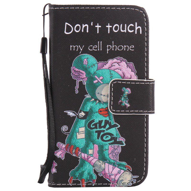 

New Painted Pu Phone Case for Samsung Galaxy Core Prime G360, Black and green