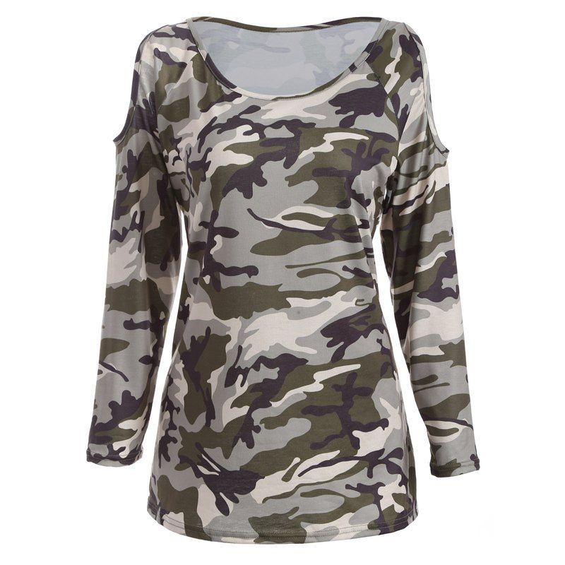 

The New Long-Sleeved Camouflage Colored T-Shirt