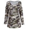 Le nouveau T-shirt coloré camouflage à manches longues - Camouflage XL