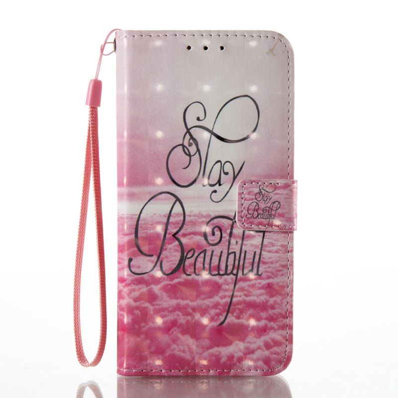 

3D Painted Pu Phone Case for Huawei P8 Lite 2017, Pink