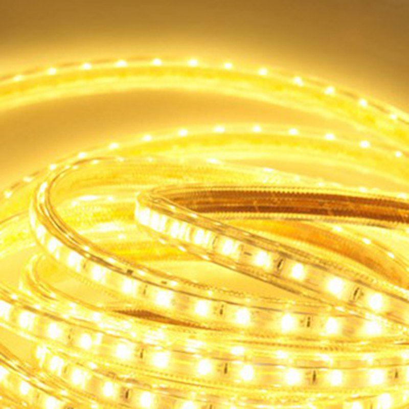 

DengZhan 2M Christmas Band Flexible Strip Light 220 - 240V 5050 120SMD 900LM 10W Waterproof Xmas Garden Outdoor Lighting EU Plug, Warm white light