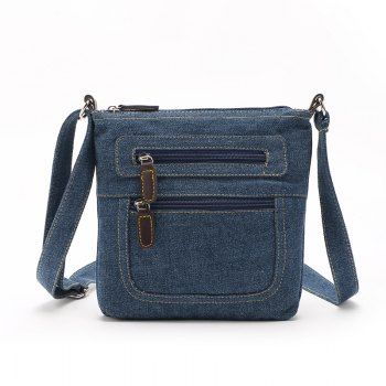 Fashion Blue Denim Shoulder Bags Women Handbag Messenger Bag Cowboy Bags Ladies Crossbody Bag