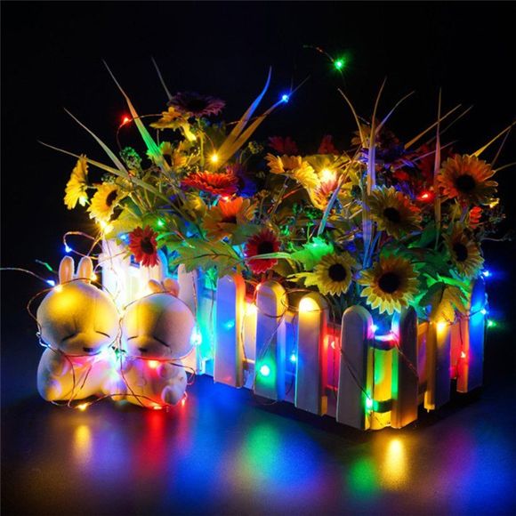 AY - hq215 10M 100 LED Chaîne de Lumières en Cuivre pour Décoration de Noël - coloré 