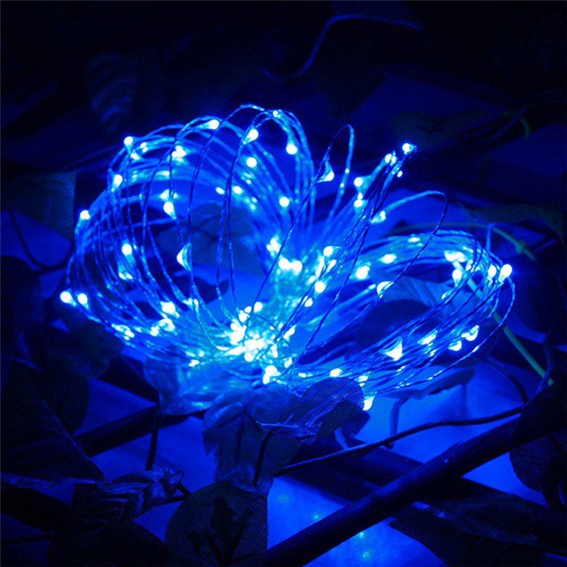 

AY - hq215 10M 100 LED Copper String Lights for Christmas Decoration, Blue light