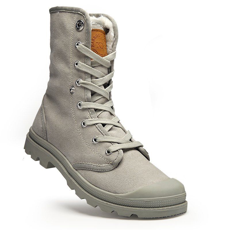 

Canvas Boots Leisure Shoes Shoes Baotou Cowboy Shoes Winter Boots, Light gray