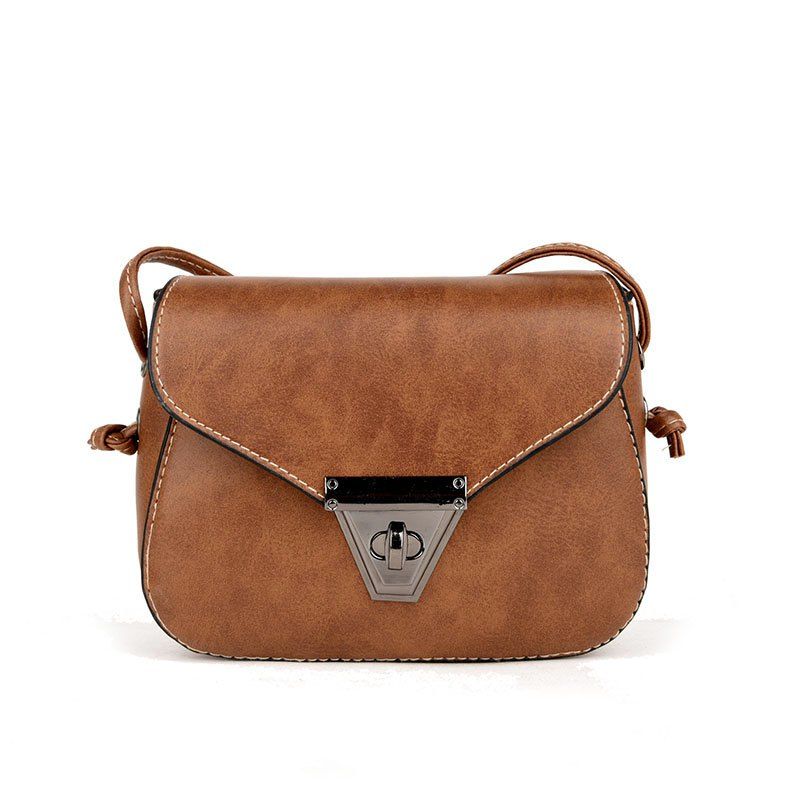 

Women Handbags Simple Fashion PU Leather Cross Body Bag, Brown